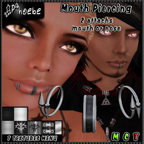 -P- Spikes Mouth Piercing