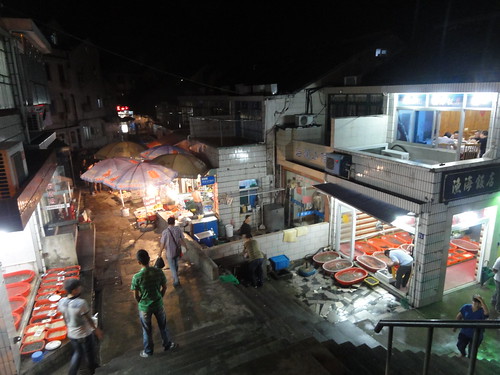 Village on Putuoshan, every house turns into a seafood restaurant at night