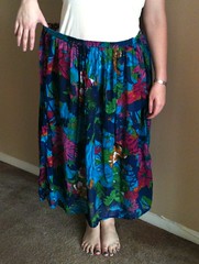 Fluttery Floral Skirt-to-Dress Refashion - Before