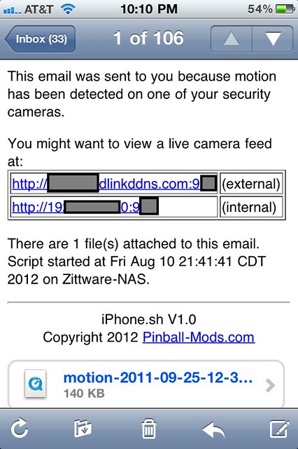 Example Email as seen on iPhone4