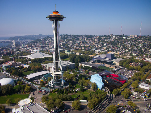 Aerial View of Space Needle