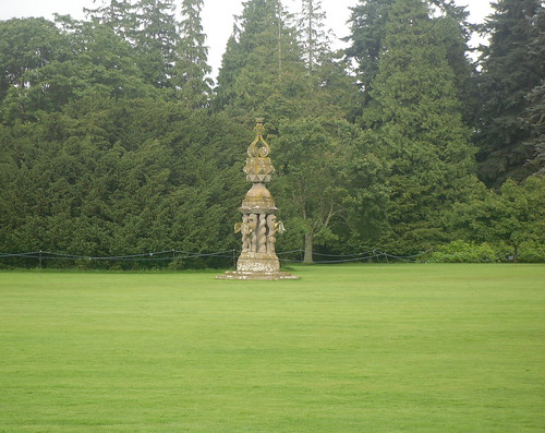 A fountain at Glamis Castle