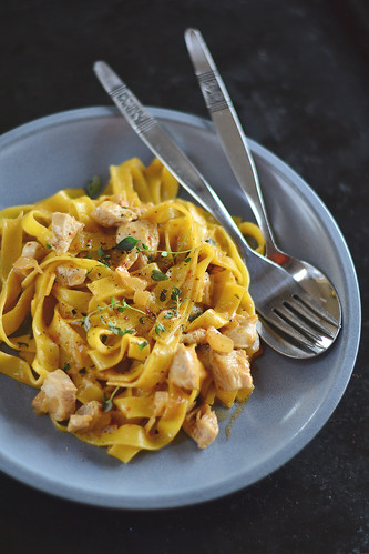 Fettuccine with Chicken and Smoked Paprica