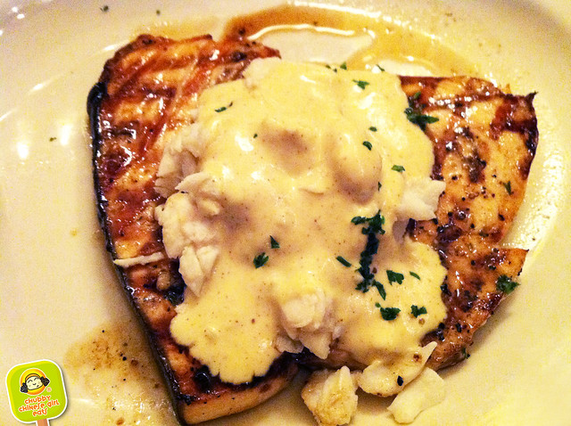 ft lauderdale - coconuts restaurant - grilled swordfish with crab meat