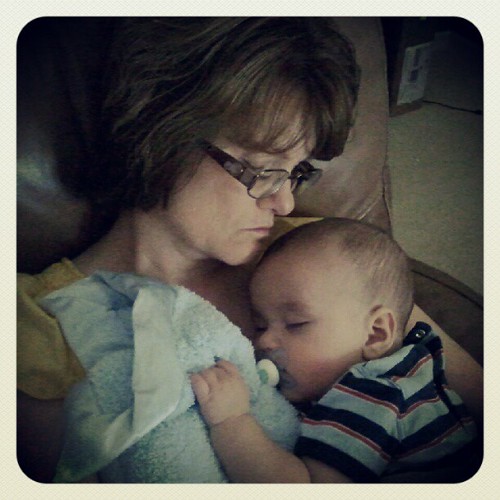 a little snuggle nap with gammy. @gracefullygf