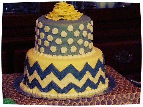 the amazing cake that matches the nursery colors!