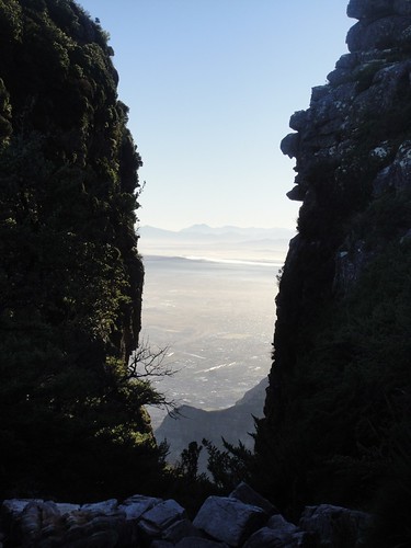 Looking down through Platteklip Gorge, Table Mountain, Cape Town, South Africa