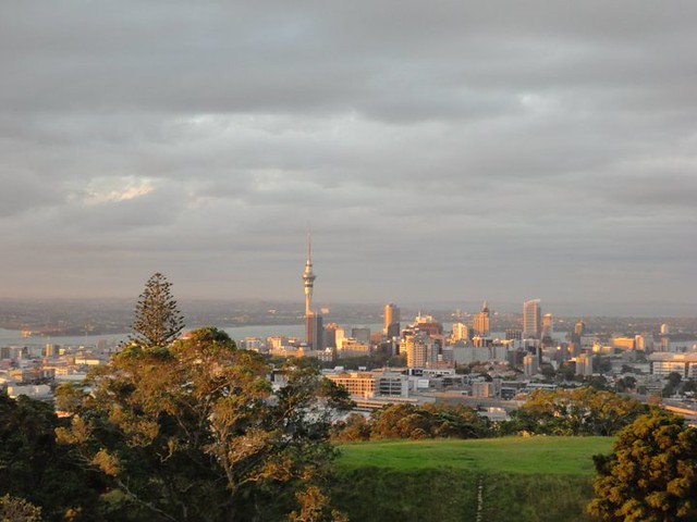 View of Auckland Skyline from Mt Eden by Jessica Moros