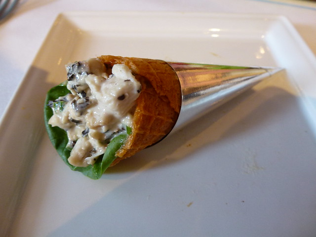 “Lapsang Souchong Tea” chickensalad  cone