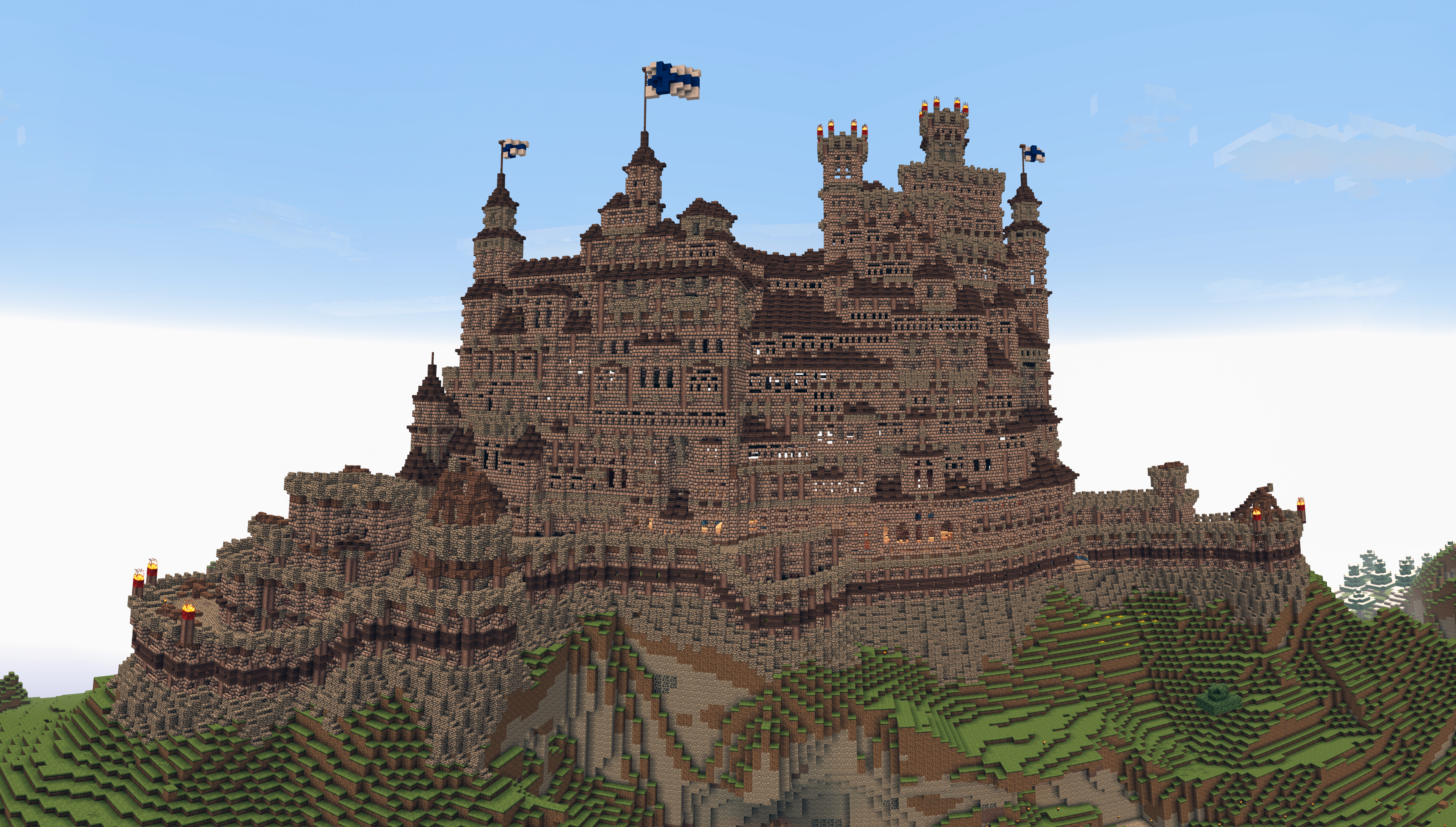 plaunitz-castle-an-improvised-hill-fortress-minecraft-project