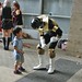 Little boy and power ranger type character