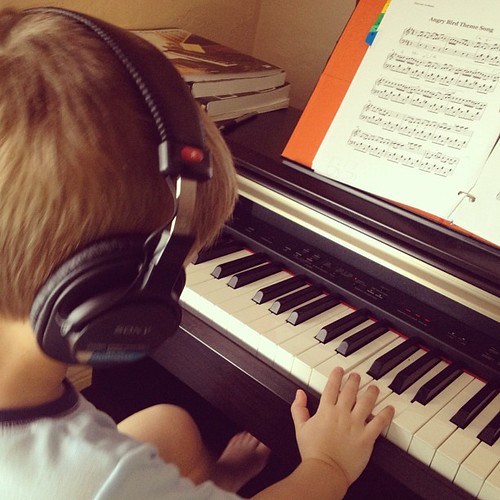 My budding #musician! #piano #music #kids