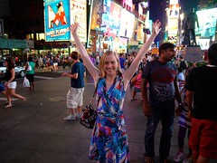 Heather in Times Square