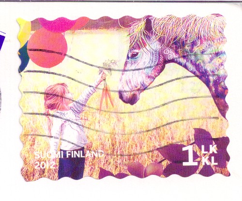 Finland Stamp Girl & Horse