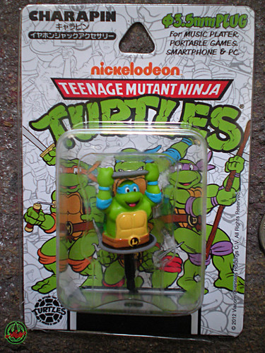 CHARAPIN :: Nickelodeon TEENAGE MUTANT NINJA TURTLES - "LEONARDO" φ3.5mm  Plugy { EARPHONE JACK ACCESSORY } i (( 2012 )) 