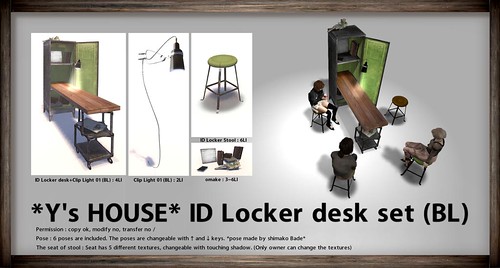 *Y's HOUSE* ID Locker desk set (BL)_for THE MENS DEPT