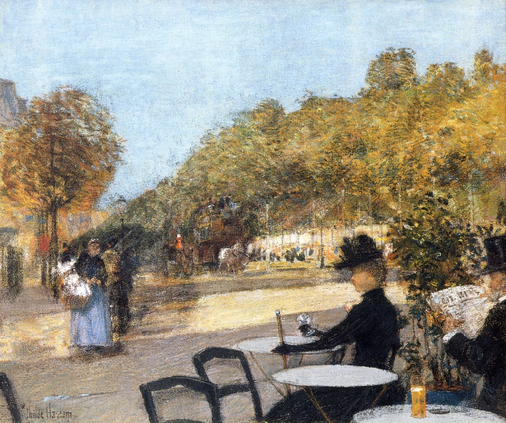 At the Cafe by Frederick Childe Hassam - 1887-1889