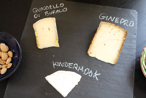 Cheese Slate with Quadrello di Bufalo, Ginepro Pecorino, and Kinderhook