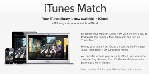 iTunes Match: 4575 Songs are now available in iCloud