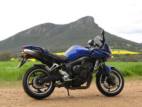 Motorbike parked in front of Mt Abrupt by holidaypointau