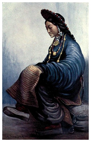 003-Dama tibetana-Tibet & Nepal-1905-A. H. Savage-Landor