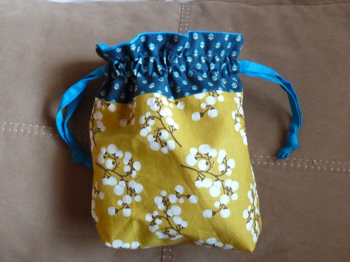 Sewing FO!: Lined Drawstring Bag | jill & jill