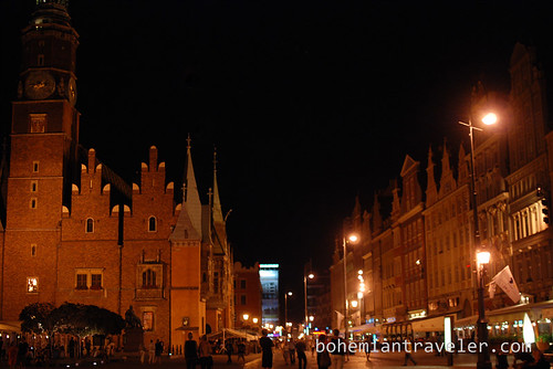 Wroclaw Market Sqaure Rynek at night