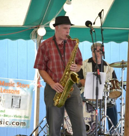 Kevin on Sax with Duke Rushmore
