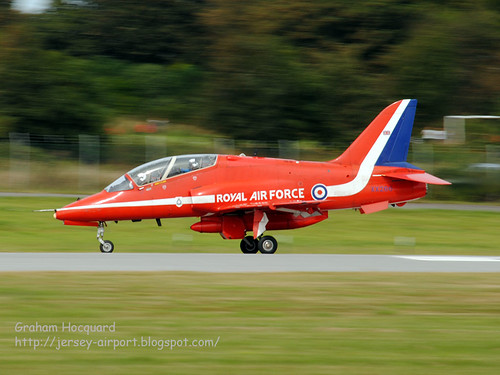 XX266 Red Arrows British Aerospace Hawk T.1/1A by Jersey Airport Photography