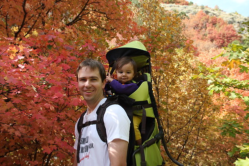 Jovie and Dadda in the fall colors