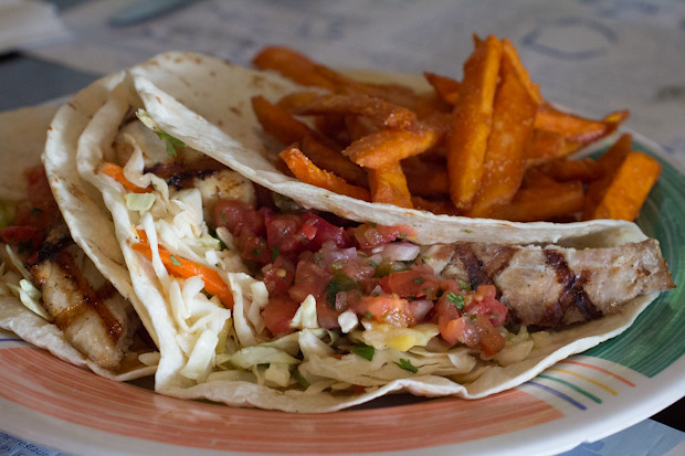 Fish Tacos, Sharky's on the Pier, Venice, FL, Restaurant Review