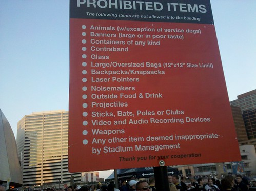 Prohibited items