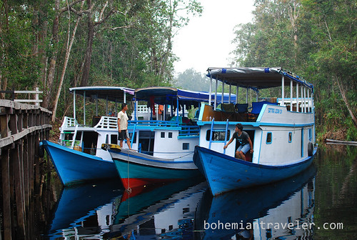 boats at Tanjung Putting National Park Indonesia