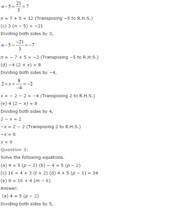 NCERT Solutions for Class 7 Chapter 4 Simple Equations Exercise 4.3