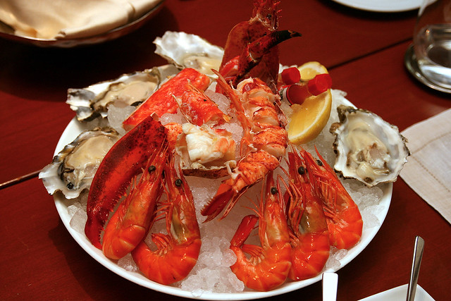 One-Ninety Seafood Platter - oysters, lobster, Alaskan king crab, tiger prawns
