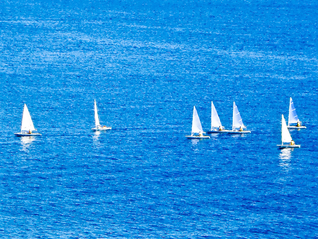 Sailboats in the bay of Palma