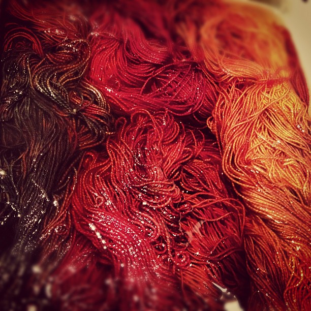 It's fall on my dye pots!  #fall #autumn #handdyed #yarn #knit #knitting