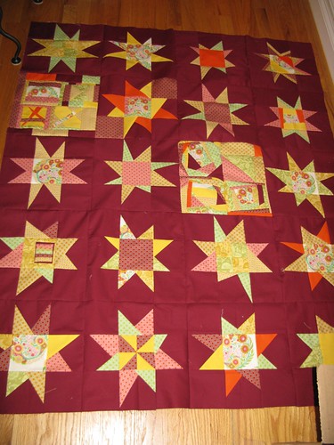 Wonky Star/Ketchup quilt