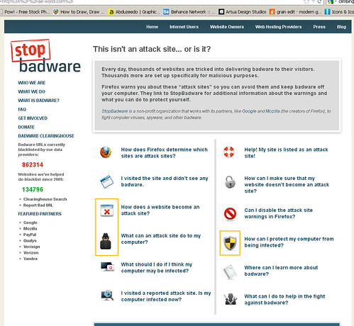 Showcase: My icons on StopBadware.org