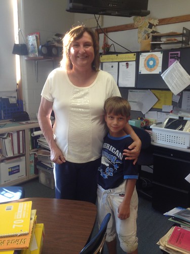 Chase and his 4th grade teacher
