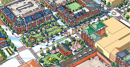 rendering of neighborhood plan for Portsmouth, VA (plan by Ray Gindroz, posted by Peter Stinson, creative commons)