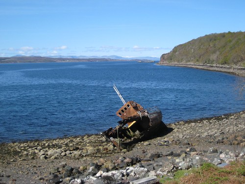 Shipwreck on the shore at Lower Diabaig