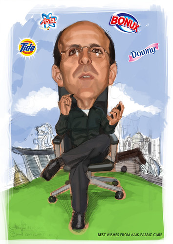 digital caricature for P&G - 2