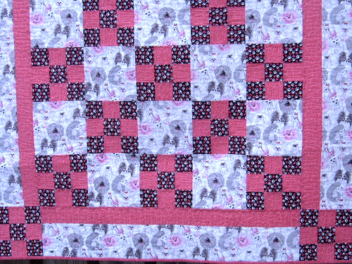 Pretty Pooches Nine Patch Quilt