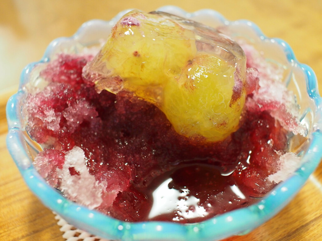Japanese Shaved Ice Dessert - Double Grape
