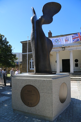 Unveiling of Nike statue in Woolwich