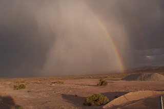 Beautiful storm and rainbow in Nevada