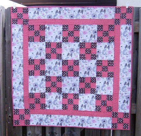 Pretty Pooches Nine Patch Quilt