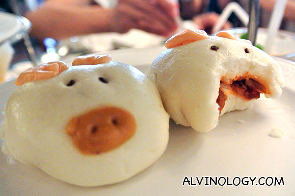 Pig-shaped char siew buns