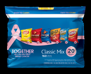 lays chips with pink ribbons